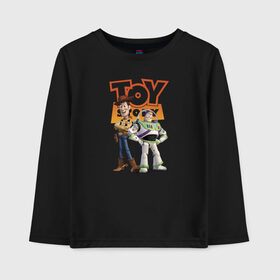 Детский лонгслив хлопок с принтом Toy Story в Петрозаводске, 100% хлопок | круглый вырез горловины, полуприлегающий силуэт, длина до линии бедер | buzz lightyear | disney | pixar | toy story | vdkimel | woody | базз лайтер | вуди | дисней | история игрушек | пиксар