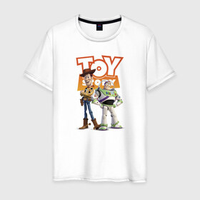 Мужская футболка хлопок с принтом Toy Story в Петрозаводске, 100% хлопок | прямой крой, круглый вырез горловины, длина до линии бедер, слегка спущенное плечо. | buzz lightyear | disney | pixar | toy story | vdkimel | woody | базз лайтер | вуди | дисней | история игрушек | пиксар