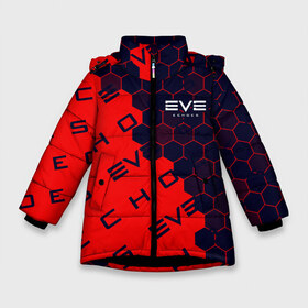 Зимняя куртка для девочек 3D с принтом EVE ECHOES ИВ ЭХО в Петрозаводске, ткань верха — 100% полиэстер; подклад — 100% полиэстер, утеплитель — 100% полиэстер. | длина ниже бедра, удлиненная спинка, воротник стойка и отстегивающийся капюшон. Есть боковые карманы с листочкой на кнопках, утяжки по низу изделия и внутренний карман на молнии. 

Предусмотрены светоотражающий принт на спинке, радужный светоотражающий элемент на пуллере молнии и на резинке для утяжки. | 