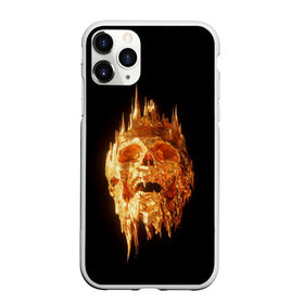 Чехол для iPhone 11 Pro Max матовый с принтом Golden Skull в Петрозаводске, Силикон |  | cool | cyborg | decoration | fashion | fear | ghost | haloween | head | horror | robot | skeleton | skull | technology | голова | киборг | круто | мода | призрак | робот | скелет | технологии | ужас | украшение | хеллоуин | череп