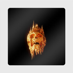 Магнит виниловый Квадрат с принтом Golden Skull в Петрозаводске, полимерный материал с магнитным слоем | размер 9*9 см, закругленные углы | cool | cyborg | decoration | fashion | fear | ghost | haloween | head | horror | robot | skeleton | skull | technology | голова | киборг | круто | мода | призрак | робот | скелет | технологии | ужас | украшение | хеллоуин | череп