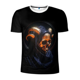 Мужская футболка 3D спортивная с принтом Golden skull | 1.1 в Петрозаводске, 100% полиэстер с улучшенными характеристиками | приталенный силуэт, круглая горловина, широкие плечи, сужается к линии бедра | Тематика изображения на принте: cool | cyborg | decoration | fashion | fear | ghost | halloween | head | horror | robot | skeleton | skull | technology | голова | киборг | круто | мода | призрак | робот | скелет | технологии | ужас | украшение | хеллоуин | череп