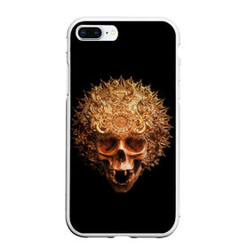 Чехол для iPhone 7Plus/8 Plus матовый с принтом Golden skull | 1.2 в Петрозаводске, Силикон | Область печати: задняя сторона чехла, без боковых панелей | 