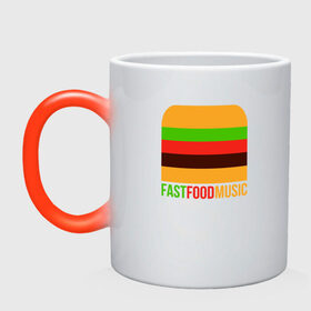 Кружка хамелеон с принтом Fast Food Music в Петрозаводске, керамика | меняет цвет при нагревании, емкость 330 мл | drill | fast | ffm | food | music | rap | trap | мьюзик | русский | рэп | фаст | фуд