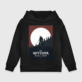 Детское худи Oversize хлопок с принтом The Witcher, Wild Hunt, Геральд, Ведьмак. в Петрозаводске, френч-терри — 70% хлопок, 30% полиэстер. Мягкий теплый начес внутри —100% хлопок | боковые карманы, эластичные манжеты и нижняя кромка, капюшон на магнитной кнопке | the witcher | wild hunt | ведьмак. | геральд