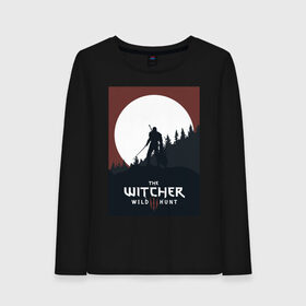 Женский лонгслив хлопок с принтом The Witcher, Wild Hunt, Геральд, Ведьмак. в Петрозаводске, 100% хлопок |  | the witcher | wild hunt | ведьмак. | геральд