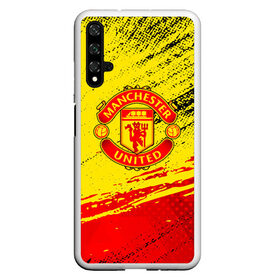 Чехол для Honor 20 с принтом MANCHESTER UNITED. в Петрозаводске, Силикон | Область печати: задняя сторона чехла, без боковых панелей | fc | fcmu | football | football club | manchester united | red devils | sport | красные дьяволы | манчестер юнайтед | спорт | фк | фкмю | футбол | футбольный клуб