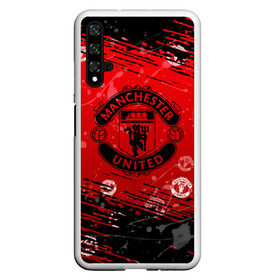 Чехол для Honor 20 с принтом MANCHESTER UNITED. в Петрозаводске, Силикон | Область печати: задняя сторона чехла, без боковых панелей | 