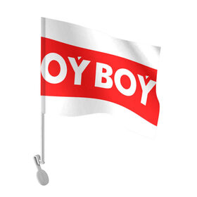Флаг для автомобиля с принтом oyboy в Петрозаводске, 100% полиэстер | Размер: 30*21 см | казахи | ойбой | сабуров | чбд | что было дальше | щербаков | юмор