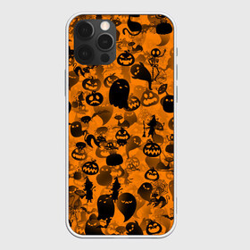 Чехол для iPhone 12 Pro Max с принтом Halloween в Петрозаводске, Силикон |  | ведьма | кот | паттерн | паутина | привидение | призрак | скелет | тыква