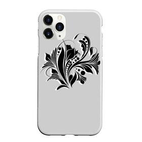 Чехол для iPhone 11 Pro Max матовый с принтом Flower в Петрозаводске, Силикон |  | black | black and white | flower | white
