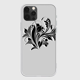 Чехол для iPhone 12 Pro Max с принтом Flower в Петрозаводске, Силикон |  | black | black and white | flower | white