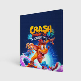 Холст квадратный с принтом Crash Bandicoot в Петрозаводске, 100% ПВХ |  | Тематика изображения на принте: aku aku | crash bandicoot | бандикут | игры | крэш бандикут