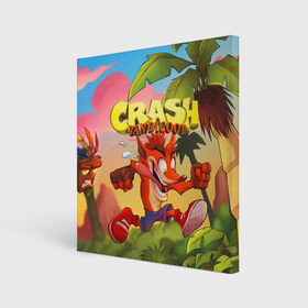 Холст квадратный с принтом Crash Bandicoot в Петрозаводске, 100% ПВХ |  | Тематика изображения на принте: aku aku | crash bandicoot | бандикут | игры | крэш бандикут