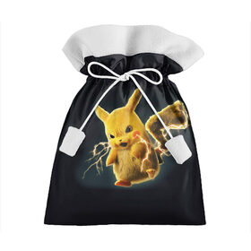 Подарочный 3D мешок с принтом Pikachu Pika Pika в Петрозаводске, 100% полиэстер | Размер: 29*39 см | pika | pikachu | аниме | детская | детям | игры | молния | мышка | мышь | пика | пикачу | покемон | покемоны