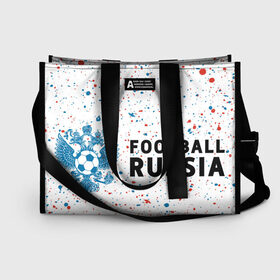 Сумка-шоппер 3D с принтом FOOTBALL RUSSIA / Футбол в Петрозаводске, 100% полиэстер | застегивается на металлическую кнопку; внутренний карман застегивается на молнию. Стенки укреплены специальным мягким материалом, чтобы защитить содержимое от несильных ударов
 | football | russia | sport | арсенал | ахмат | герб | динамо | зенит | краснодар | локомотив | россии | российский | россия | ростов | ротор | рубин | русский | сборная | символ | союз | спартак | спорт | форма