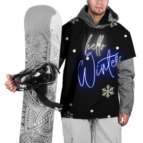 Накидка на куртку 3D с принтом Привет,зима в Петрозаводске, 100% полиэстер |  | Тематика изображения на принте: белый | декабрь | зима | снег | снежинка | уют | черный