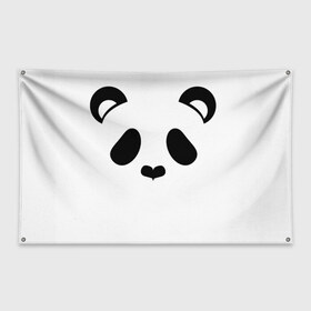 Флаг-баннер с принтом Panda в Петрозаводске, 100% полиэстер | размер 67 х 109 см, плотность ткани — 95 г/м2; по краям флага есть четыре люверса для крепления | panda | животные | медведь | мишка | панда