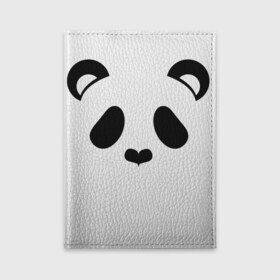 Обложка для автодокументов с принтом Panda в Петрозаводске, натуральная кожа |  размер 19,9*13 см; внутри 4 больших “конверта” для документов и один маленький отдел — туда идеально встанут права | panda | животные | медведь | мишка | панда