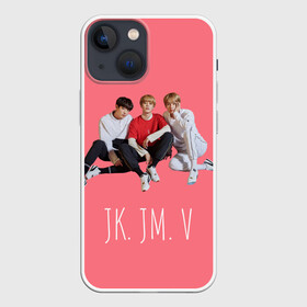 Чехол для iPhone 13 mini с принтом BTS TRIO в Петрозаводске,  |  | bts | jimin | jungkook | taehyung | v