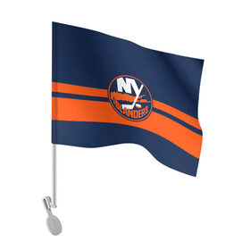 Флаг для автомобиля с принтом NY ISLANDERS NHL в Петрозаводске, 100% полиэстер | Размер: 30*21 см | hockey | islanders | logo | new york | ny | sport | usa | исландерс | логотип | нхл | нью йорк | спорт | хоккей