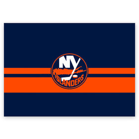Поздравительная открытка с принтом NY ISLANDERS NHL в Петрозаводске, 100% бумага | плотность бумаги 280 г/м2, матовая, на обратной стороне линовка и место для марки
 | Тематика изображения на принте: hockey | islanders | logo | new york | ny | sport | usa | исландерс | логотип | нхл | нью йорк | спорт | хоккей