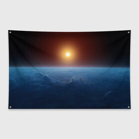 Флаг-баннер с принтом Звезда по имени солнце в Петрозаводске, 100% полиэстер | размер 67 х 109 см, плотность ткани — 95 г/м2; по краям флага есть четыре люверса для крепления | астрономия | вселенная | звезда | космос | солнце