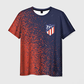Мужская футболка 3D с принтом ATLETICO MADRID / Атлетико в Петрозаводске, 100% полиэфир | прямой крой, круглый вырез горловины, длина до линии бедер | 
