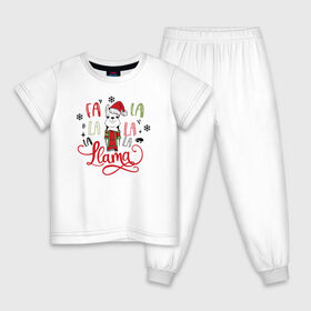 Детская пижама хлопок с принтом Llama в Петрозаводске, 100% хлопок |  брюки и футболка прямого кроя, без карманов, на брюках мягкая резинка на поясе и по низу штанин
 | 
