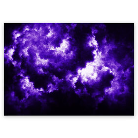 Поздравительная открытка с принтом Purple Clouds в Петрозаводске, 100% бумага | плотность бумаги 280 г/м2, матовая, на обратной стороне линовка и место для марки
 | abstraction | clouds | glow | light | purple | purple clouds | texture | абстракция | облака | свет | свечение | текстура | фиолетовые тучи | фиолетовый
