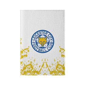 Обложка для паспорта матовая кожа с принтом Leicester City в Петрозаводске, натуральная матовая кожа | размер 19,3 х 13,7 см; прозрачные пластиковые крепления | 