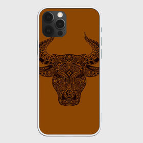 Чехол для iPhone 12 Pro Max с принтом Святая корова в Петрозаводске, Силикон |  | голова быка | голова коровы | инь янь. | корова | татуировки | узоры