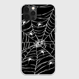 Чехол для iPhone 12 Pro Max с принтом Паутина с пауками в Петрозаводске, Силикон |  | black and white | darkness | halloween | horror | night | spider | web | готика | жуки | жуткий | мальчикам | насекомые | нечисть | нити | ночные | ночь | пауки | паутина | подарок | сетка | страшный | темный | тьма | хеллоуин | хоррор