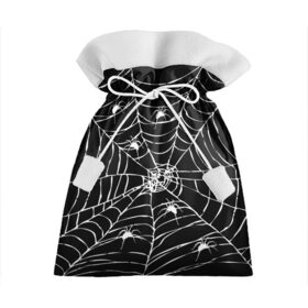 Подарочный 3D мешок с принтом Паутина с пауками в Петрозаводске, 100% полиэстер | Размер: 29*39 см | black and white | darkness | halloween | horror | night | spider | web | готика | жуки | жуткий | мальчикам | насекомые | нечисть | нити | ночные | ночь | пауки | паутина | подарок | сетка | страшный | темный | тьма | хеллоуин | хоррор