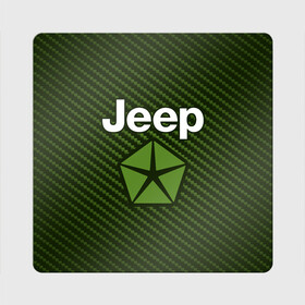 Магнит виниловый Квадрат с принтом JEEP / Джип в Петрозаводске, полимерный материал с магнитным слоем | размер 9*9 см, закругленные углы | auto | jeep | logo | moto | symbol | авто | автомобиль | гонки | джип | знак | лого | логотип | логотипы | марка | машина | мото | символ | символы