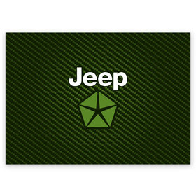 Поздравительная открытка с принтом JEEP / Джип в Петрозаводске, 100% бумага | плотность бумаги 280 г/м2, матовая, на обратной стороне линовка и место для марки
 | Тематика изображения на принте: auto | jeep | logo | moto | symbol | авто | автомобиль | гонки | джип | знак | лого | логотип | логотипы | марка | машина | мото | символ | символы