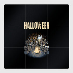 Магнитный плакат 3Х3 с принтом Halloween в Петрозаводске, Полимерный материал с магнитным слоем | 9 деталей размером 9*9 см | 31 октября | halloween | halowen | ведьма | день всех святых | джек | костюм | кровь | лого | монстр | надпись | праздник | приведение | призрак | светильник | символ | страшная | тыква | ужасы | хеллоуин | хеллуин