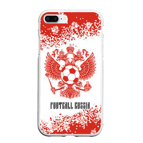 Чехол для iPhone 7Plus/8 Plus матовый с принтом FOOTBALL RUSSIA / Футбол в Петрозаводске, Силикон | Область печати: задняя сторона чехла, без боковых панелей | Тематика изображения на принте: 