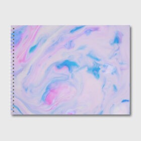 Альбом для рисования с принтом BluePink в Петрозаводске, 100% бумага
 | матовая бумага, плотность 200 мг. | gradient | swirl | swirly | абстракция | акварель | без дизайна | волны | голубая | градиент | графика | краски | на каждый день | облака | омбре | разноцветные разводы | рисунок | розовая | розовый | софтовая