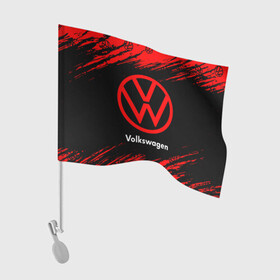 Флаг для автомобиля с принтом VOLKSWAGEN / Фольксваген в Петрозаводске, 100% полиэстер | Размер: 30*21 см | auto | logo | moto | symbol | volkswagen | авто | автомобиль | гонки | знак | лого | логотип | логотипы | марка | машина | мото | символ | символы | фольксваген