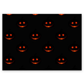 Поздравительная открытка с принтом Джек-фонарь в Петрозаводске, 100% бумага | плотность бумаги 280 г/м2, матовая, на обратной стороне линовка и место для марки
 | halloween | джек фонарь | праздник | страшный праздник | хэллоуин