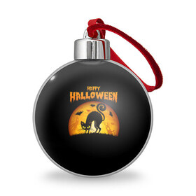 Ёлочный шар с принтом Helloween в Петрозаводске, Пластик | Диаметр: 77 мм | halloween | ведьма | летучая мышь | полнолуние | привидение | призрак | тыква | хеллоуин | хелуин | хэллоин | хэллоуин | хэлоуин | хэлуин | черный кот