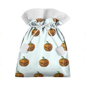 Подарочный 3D мешок с принтом Тыквы паттерн в Петрозаводске, 100% полиэстер | Размер: 29*39 см | 2020 | evil | halloween | pumpkin | зло | злобная | тыква | тыквы | улыбка | хэллоуин | хэлоуин