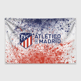 Флаг-баннер с принтом ATLETICO MADRID / Атлетико в Петрозаводске, 100% полиэстер | размер 67 х 109 см, плотность ткани — 95 г/м2; по краям флага есть четыре люверса для крепления | atletico | club | footbal | logo | madrid | атлетико | знак | клуб | логотип | логотипы | мадрид | символ | символы | форма | футбол | футбольная | футбольный