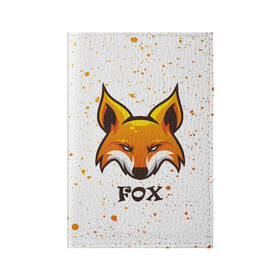 Обложка для паспорта матовая кожа с принтом FOX в Петрозаводске, натуральная матовая кожа | размер 19,3 х 13,7 см; прозрачные пластиковые крепления | Тематика изображения на принте: animals | fox | foxes | foxy | ginger | животные | лис | лиса | лисенок | лисий | лисица | лисицы | лисичка | лисички | лисы | лисята | оранжевый