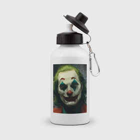 Бутылка спортивная с принтом Joker в Петрозаводске, металл | емкость — 500 мл, в комплекте две пластиковые крышки и карабин для крепления | Тематика изображения на принте: joker | джокер