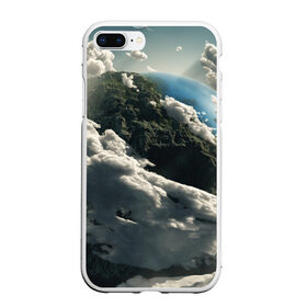 Чехол для iPhone 7Plus/8 Plus матовый с принтом Облака в Петрозаводске, Силикон | Область печати: задняя сторона чехла, без боковых панелей | земля | облака | океан | планета