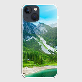 Чехол для iPhone 13 mini с принтом Альпийские горы в Петрозаводске,  |  | Тематика изображения на принте: альпийские горы | альпы | гора | горы | озеро