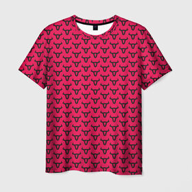 Мужская футболка 3D с принтом символ года 2021 в Петрозаводске, 100% полиэфир | прямой крой, круглый вырез горловины, длина до линии бедер | 2021 | бык | год быка | год коровы | новый год | символ года