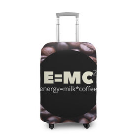 Чехол для чемодана 3D с принтом Энергия в Петрозаводске, 86% полиэфир, 14% спандекс | двустороннее нанесение принта, прорези для ручек и колес | еда | кофе | молоко | напитки | утро | энергия